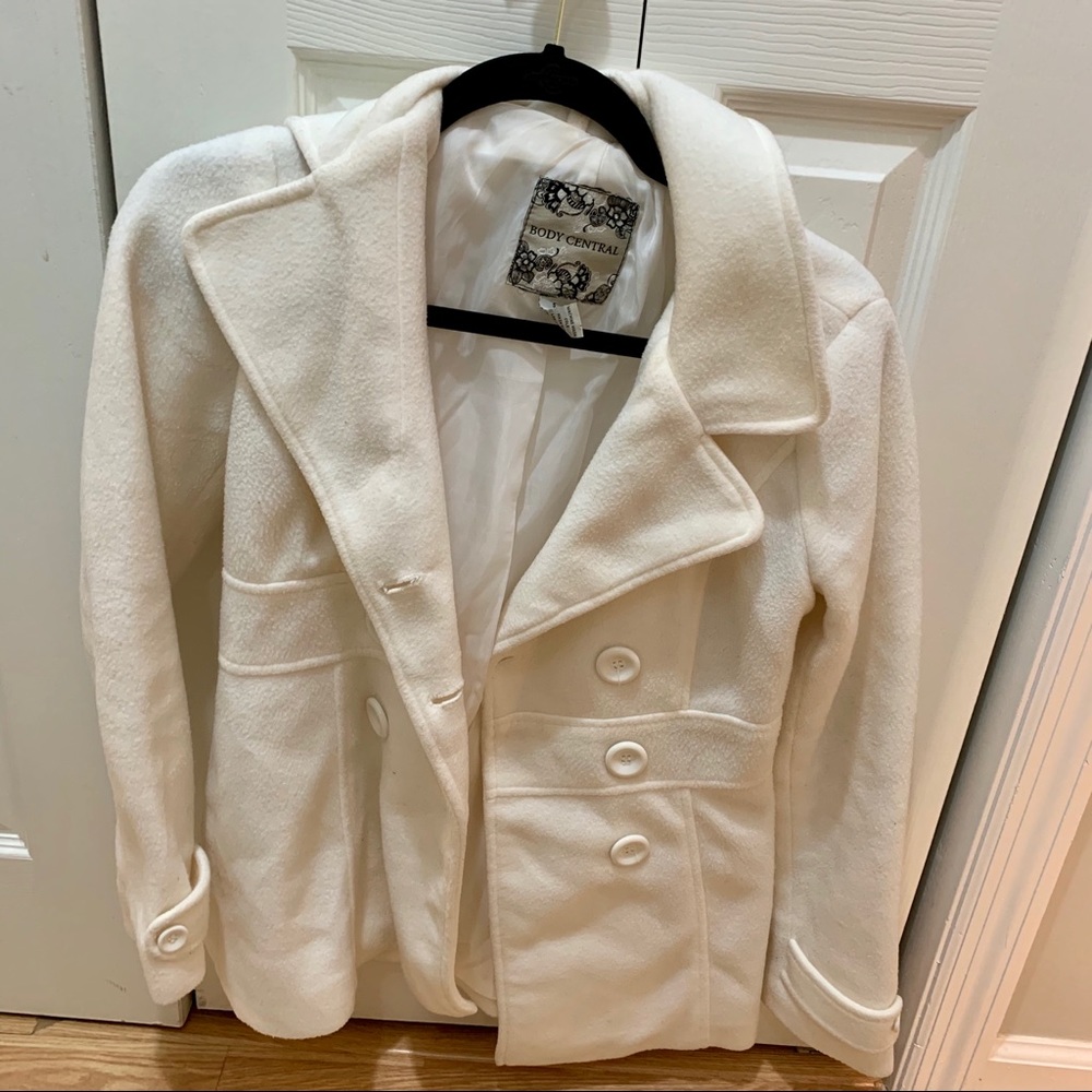 White pea coat